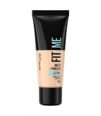 Maybelline New York Fit Me Matte + Poreless Foundation 105 Natural Ivory - كريم أساس ميبيلين ماط