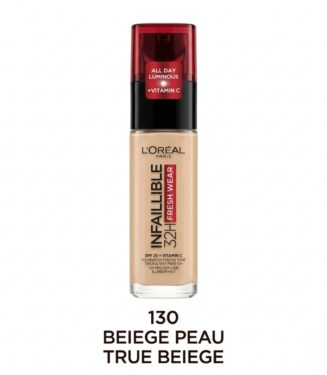 L'Oréal Paris Infallible 32H Fresh Wear Foundation 130 True Beige - كريم أساس لوريال