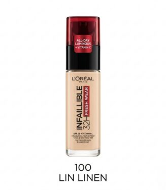 L'Oréal Paris Infallible 32H Fresh Wear Foundation 100 Linen - كريم أساس لوريال