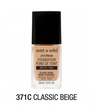 Wet n Wild Photo Focus Matte Foundation – 371C Classic Beige | Medium-Tan Neutral Matte Photo Ready Finish