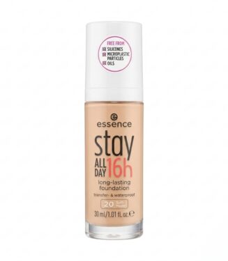 essence Stay All Day 16h Long-lasting Foundation – 20 Soft Nude | Medium-High Coverage Matte Waterproof Clean Formula - كريم أساس ايسنس
