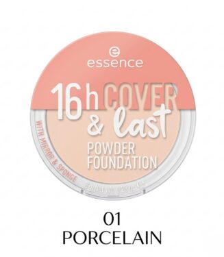Essence 16h Cover & Last Powder Foundation Porcelain 01 - ايسنس كومباكت باودر
