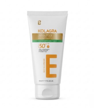 Kolagra Sunscreen SPF 50+ Dry Touch Gel Cream - واقي شمس كولاجرا جل كريم بلمسة جافة (حماية +50)