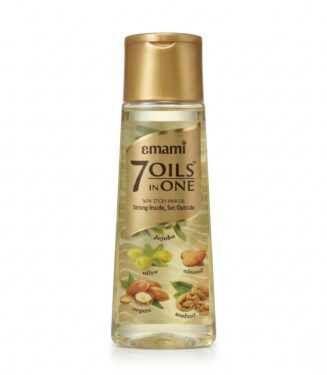 Emami 7 Oils in One Non-Sticky Hair Oil - Strong Inside, Set Outside - زيت إمامي 7 زيوت في واحد للشعر - غير لزج لشعر قوي من الداخل ومتألق من الخارج