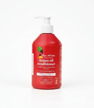 Raw African Argan Oil Conditioner Moisturizing and Nourishing Formula 500ml - رو أفريكان بلسم بزيت الأرجان تركيبة مرطبة ومغذية 500 مل