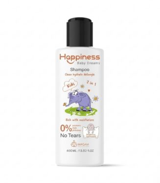 Happiness Baby Dreams 2 in 1 Shampoo Clean Hydrate Detangle 400ml - هابينس بيبي دريمز شامبو 2 في 1 تنظيف وترطيب وفك تشابك 400 مل