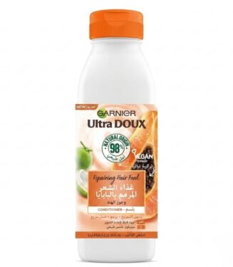 Garnier Ultra Doux Repairing Papaya & Coconut Hair Food Conditioner 350ml - غارنييه الترا دو بلسم غذاء الشعر المرمم بالبابايا وجوز الهند 350 مل