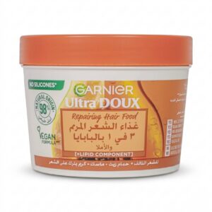Garnier Ultra Doux Repairing Papaya & Amla 3-in-1 Hair Food 390ml - غارنييه الترا دو غذاء الشعر المرمم 3 في 1 بالبابايا والأملا 390 مل