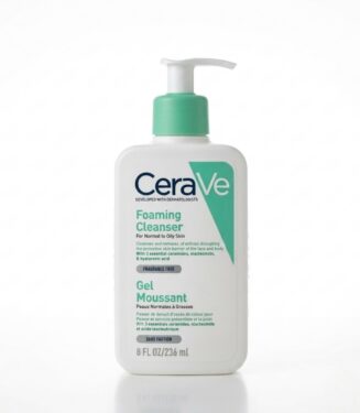 CeraVe Foaming Cleanser for Normal to Oily Skin with 3 Essential Ceramides & Hyaluronic Acid 236ml - سيرافي غسول رغوي للبشرة العادية إلى الدهنية بالسيراميدات الأساسية وحمض الهيالورونيك 236 مل