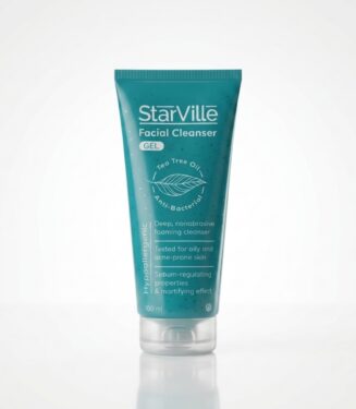 StarVille Facial Cleanser Gel with Tea Tree Oil for Oily & Acne-Prone Skin 100ml - ستارفيل جيل غسول الوجه بزيت شجرة الشاي للبشرة الدهنية والمعرضة لحب الشباب 100 مل