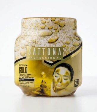Sattona Professional Gold Peel-Off Facial Mask Enriched with Collagen 100ml - ساتونا بروفيشنال ماسك الذهب لشد وتفتيح الوجه المدعم بالكولاجين 100 مل
