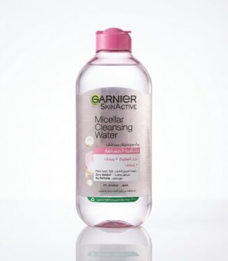 Garnier SkinActive Micellar Cleansing Water for Sensitive Skin 400ml - جارنييه سكين اكتيف ماء ميسيلار منظف للبشرة الحساسة 400 مل