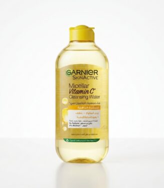 Garnier SkinActive Micellar Vitamin C Cleansing Water for Dull Skin 400ml - جارنييه سكين اكتيف ماء ميسيلار منظف بفيتامين سي للبشرة الباهتة 400 مل