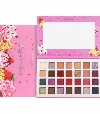 Pretty Woman Cupcake Eyeshadow Palette - 28 Shades - باليت ظلال عيون بريتي وومان كب كيك - 28 لوناً متنوعاً بين المطفي واللامع