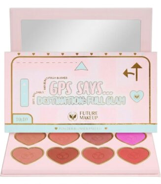FUTURE MAKEUP GPS Says Destination Full Glam Powder Blusher Palette - فيوتشر ميك اب باليت أحمر خدود بودر جي بي إس - 8 ألوان متنوعة