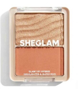 SHEGLAM Glam 101 Hybrid Highlighter & Blush Duo - ثنائي الهايلايتر والبلاشر جلام 101 من شي جلام