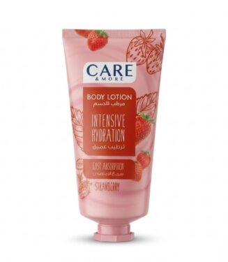 Care & More Strawberry Body Lotion Intensive Hydration - لوشن الجسم كير اند مور بالفراولة ترطيب عميق