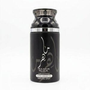 Lattafa Maahir Black Edition Perfumed Spray - بخاخ معطر الجسم ماهر بلاك إيديشن من لطافة