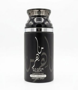 Lattafa Maahir Black Edition Perfumed Spray - بخاخ معطر الجسم ماهر بلاك إيديشن من لطافة